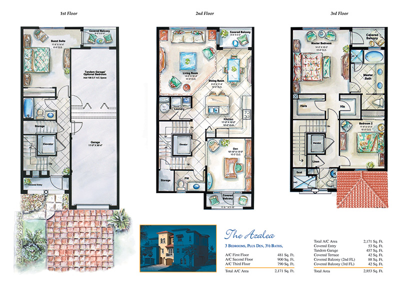 Floor plan for Azalea Villa